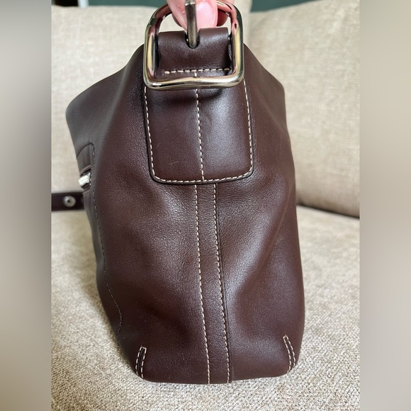 Vintage Y2K Coach East West Legacy Tassel Shoulder Leather Purse - Picture 4 of 10